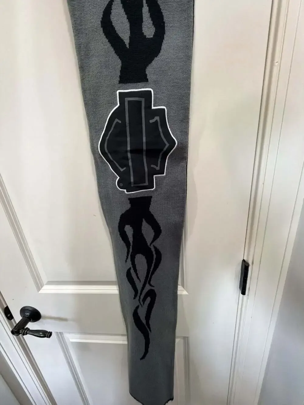 Harley-Davidson Skull and Flame Knit Scarf